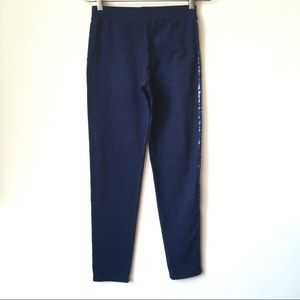 Gap Navy Blue Tuxedo Sequined Leggings Long Stretch Pants Girls Size 14 EUC